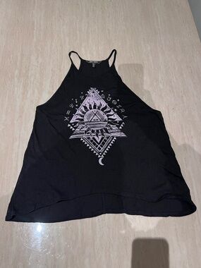EUC Billabong Graphic Halter Tank Top Size M